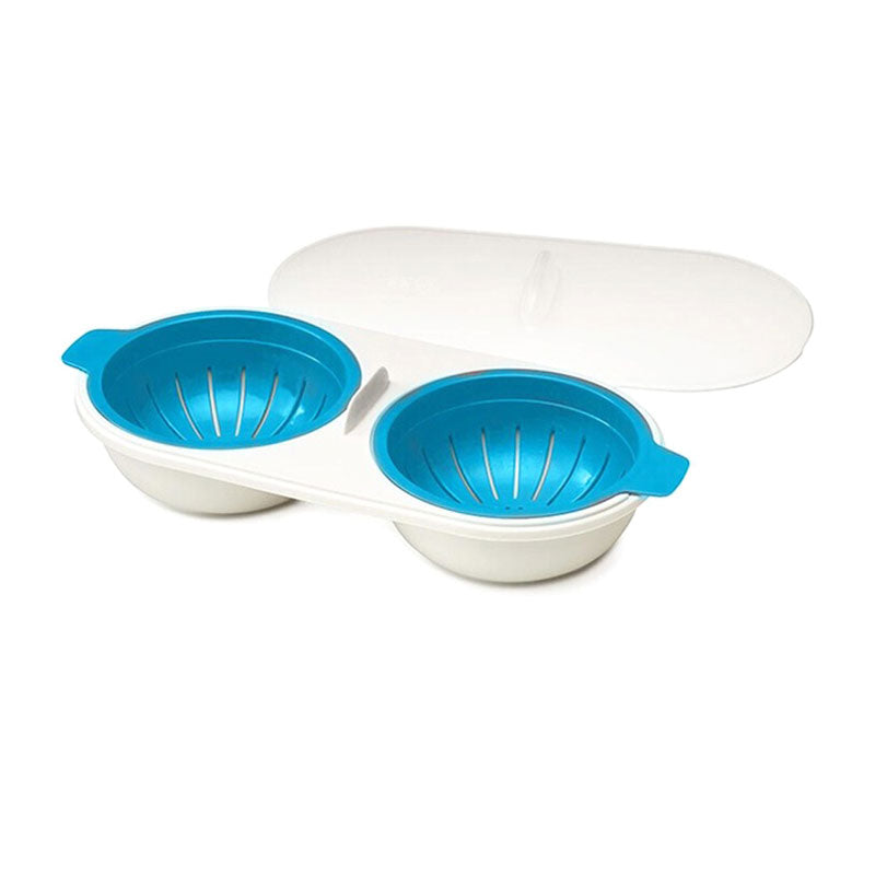 Microwave Egg Poacher Food Grade, 2-Cup Portable Egg Cooker | Stornfield