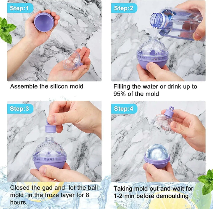 1PC Ice Ball Maker Mold 2.5 Inches Stornfield