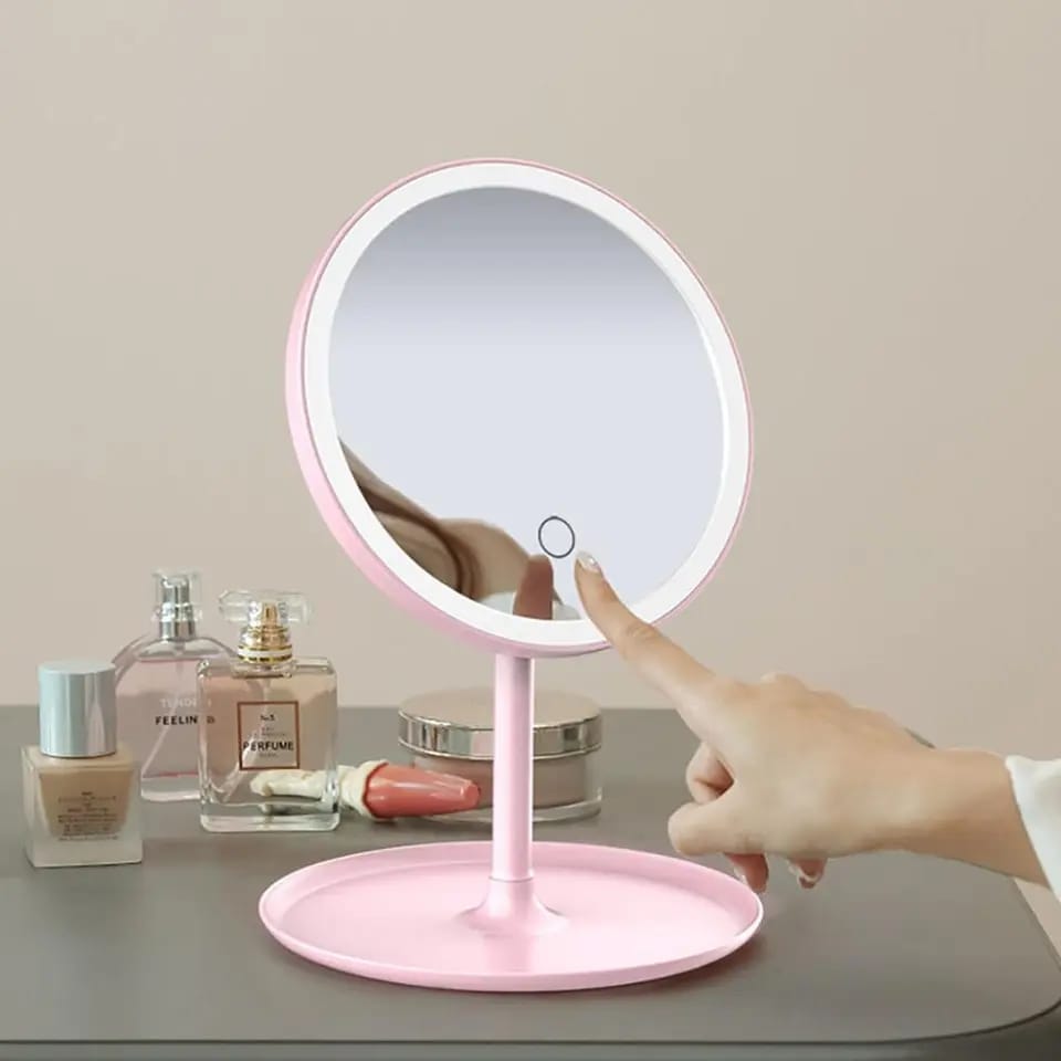 Selfie Ring Light with Makeup Mirror & Phone Holder Kit Stornfield