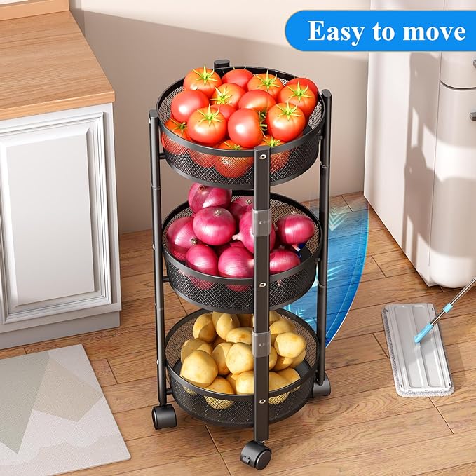 3 Tier Foldable Iron Storage Rack Stornfield