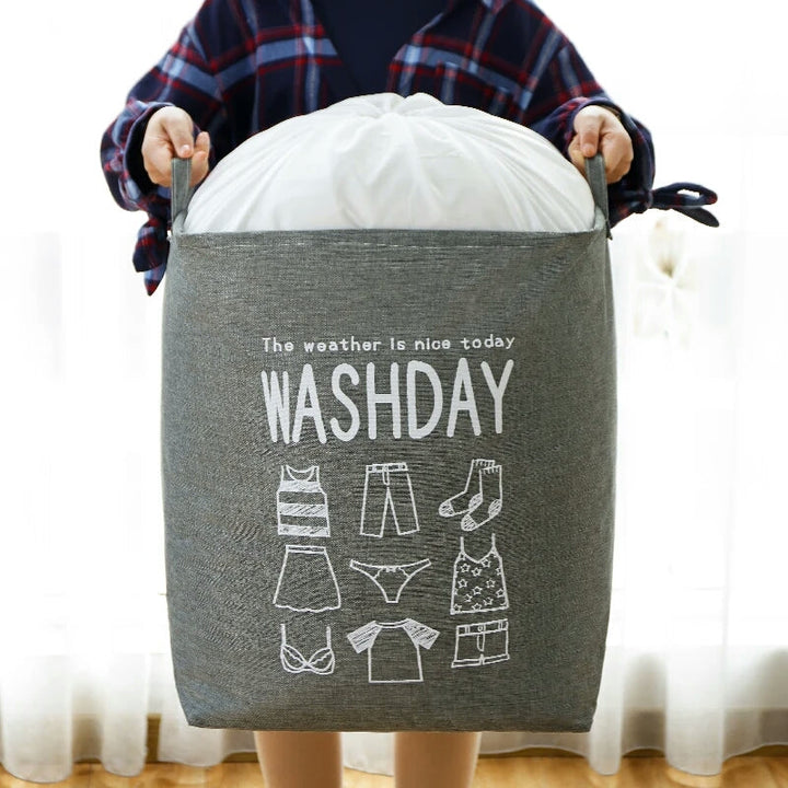 WASHDAY Large Laundry Basket Foldable Clothes Storage Bag Fabric Organization Bog Stornfield