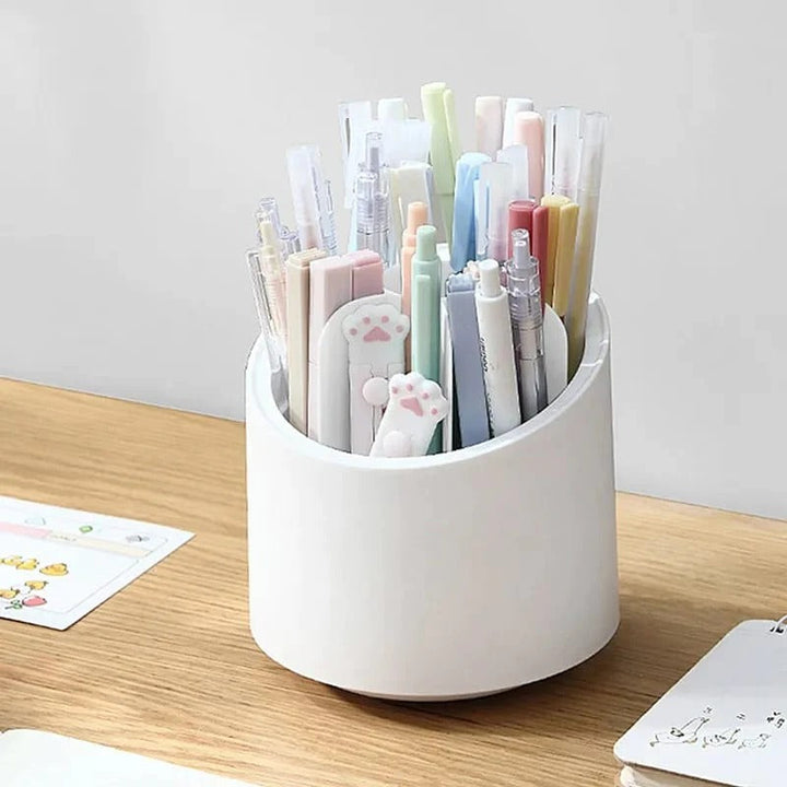 360 Degree Rotating Makeup Brush Holders Dustproof Cosmetic Brushes Storage Case Makeup Organizer with Lid Stornfield