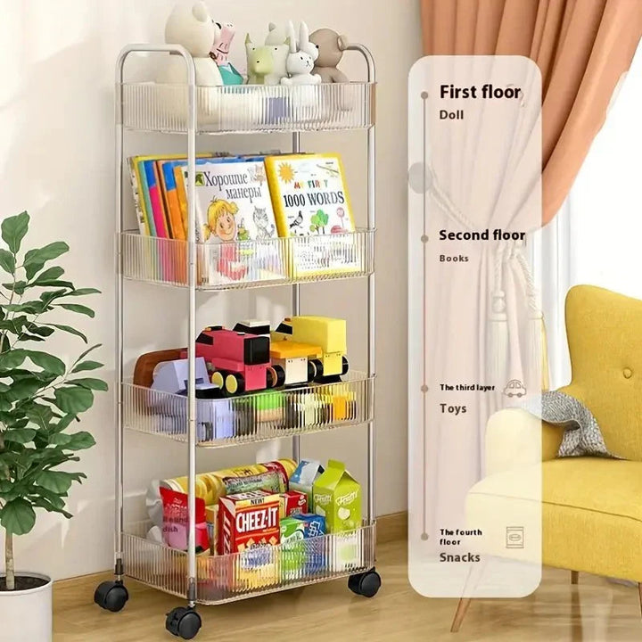 Acrylic Multi-purpose Storage Rolling Utility Cart Stornfield