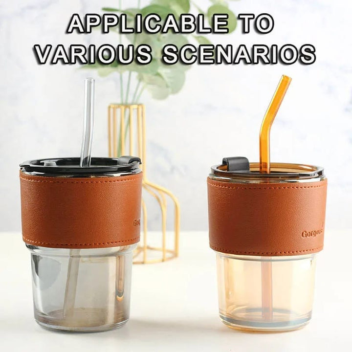 Stylish and Reusable Coffee Mug (450ml) Glass Tumbler Stornfield