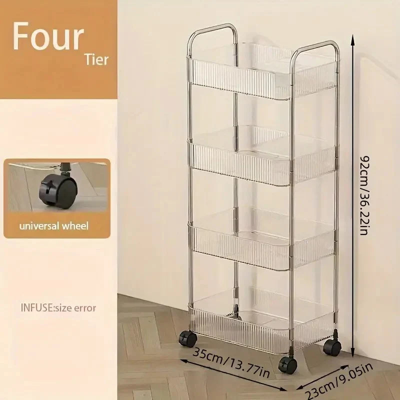 Acrylic Multi-purpose Storage Rolling Utility Cart Stornfield