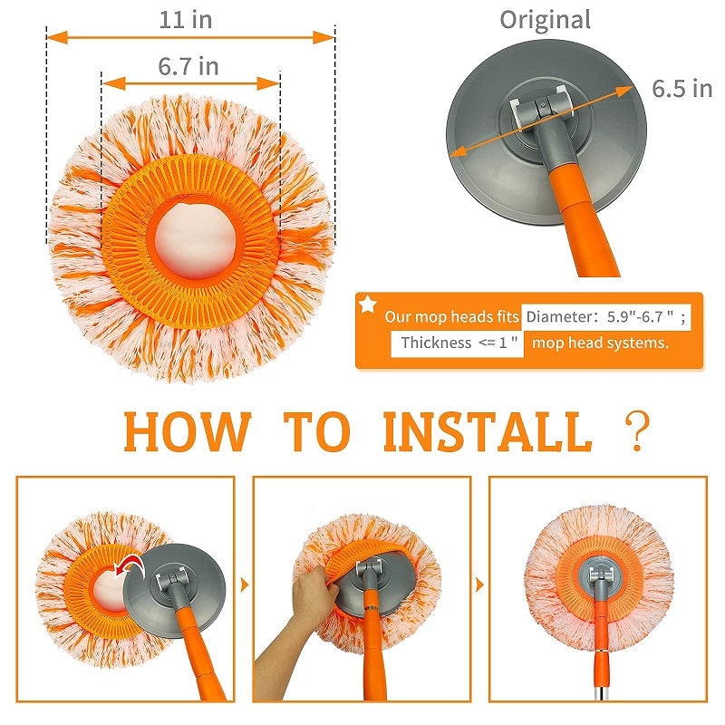 FlexiRein 360° Rotatable Microfiber Cleaning Mop | Stornfield