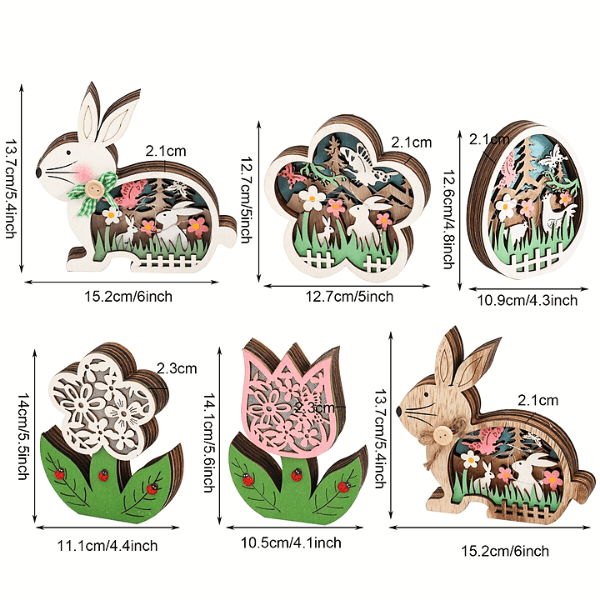 Wooden Easter Decoration with LED Light | Stornfield