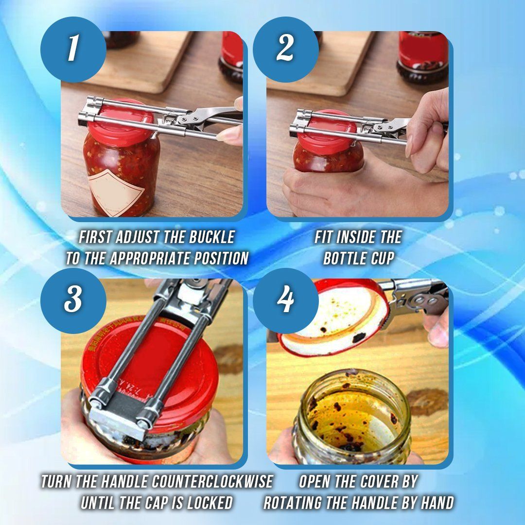 Adjustable Jar & Bottle Opener Multifunctional Stainless Steel Can Opener | Stornfield
