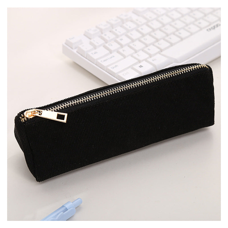Premium Corduroy Zippered Pencil Case