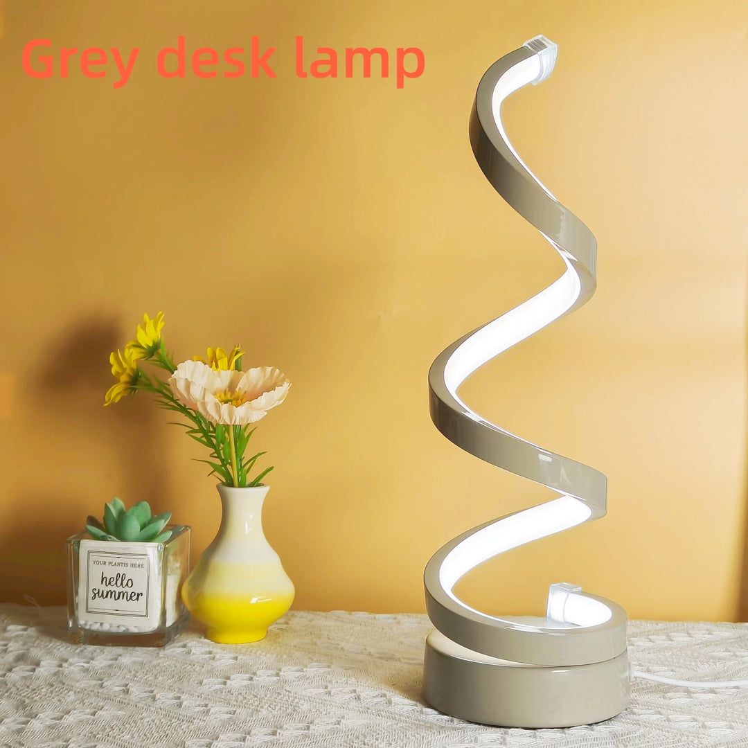 Stornfield | Lampe de Table Spirale Moderne – Lampe de Bureau LED Créative avec Lumière Douce Chaude, Parfaite pour la Décoration de Chambre, de Salon et d'Étude