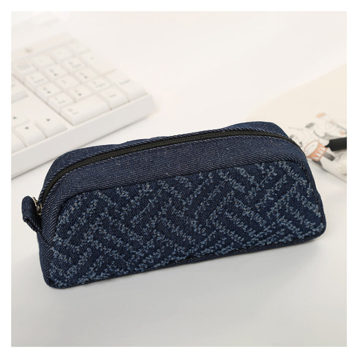 Denim Textured Pencil Case