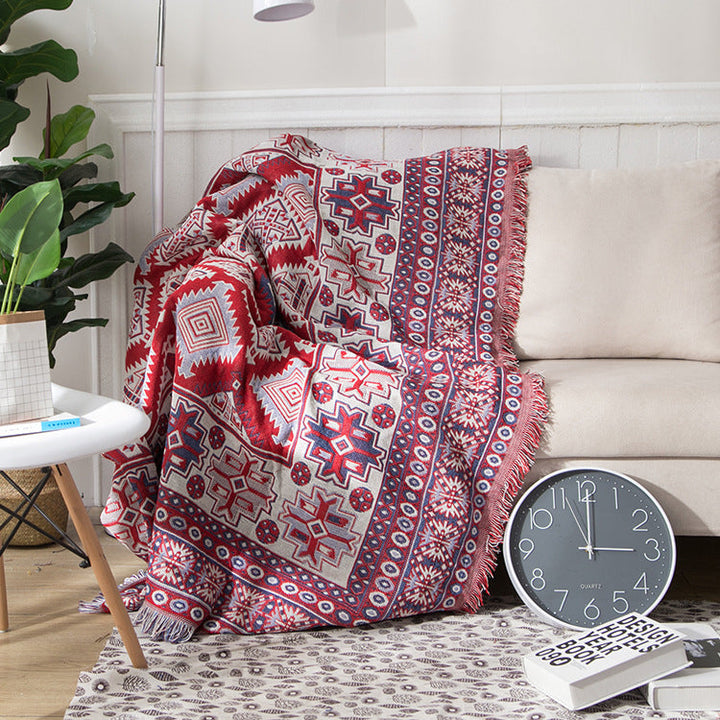 Bohemian knitted throws for sofa decor | Stornfield