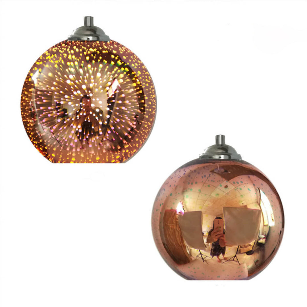 Stornfield | 1-Light Creative Modern 3D Firework Stained Glass Dome Pendant Lamp