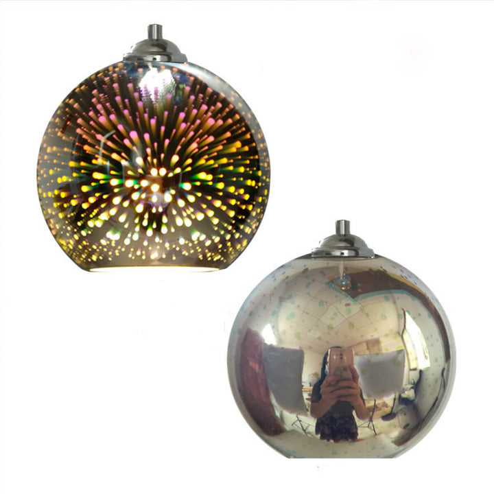 Stornfield | 1-Light Creative Modern 3D Firework Stained Glass Dome Pendant Lamp