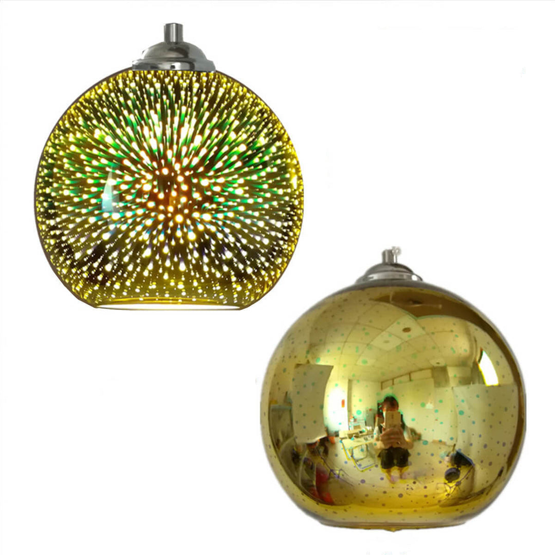 Stornfield | 1-Light Creative Modern 3D Firework Stained Glass Dome Pendant Lamp