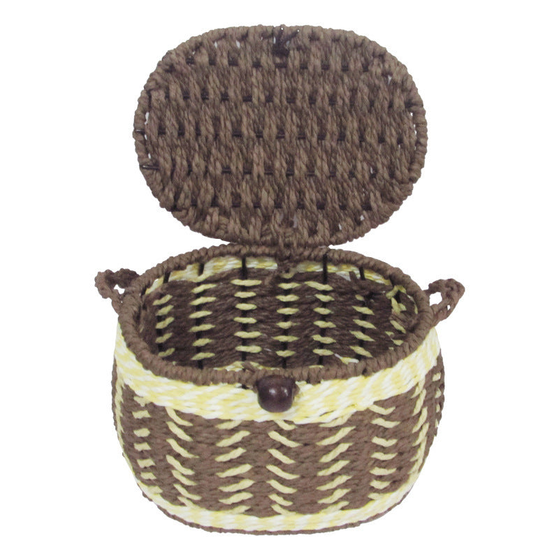 Woven Storage Basket with Lid Stornfield