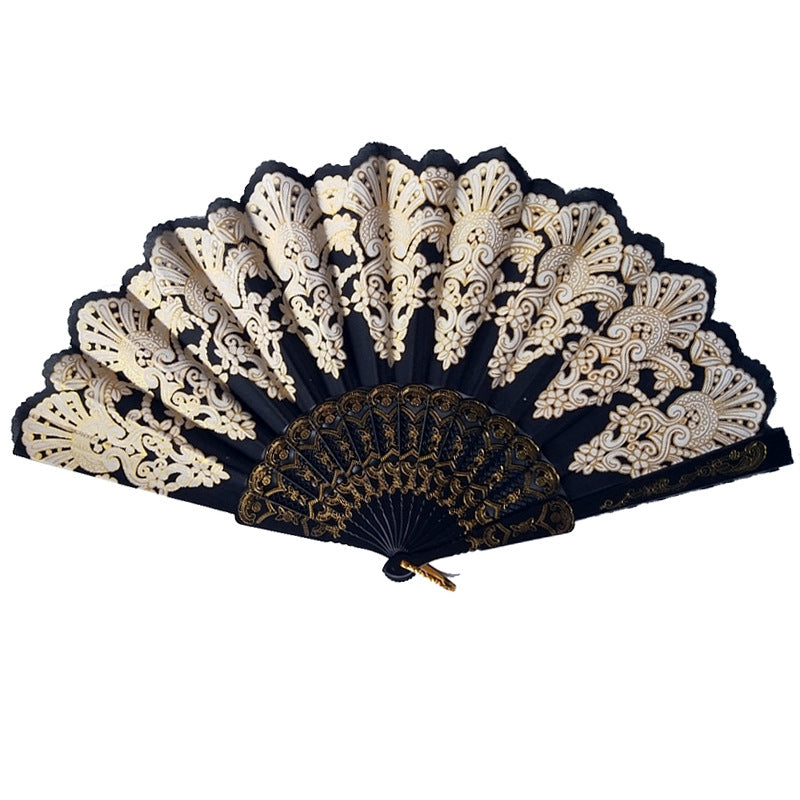 Ladies' elegant hand fan with intricate decorations Stornfield