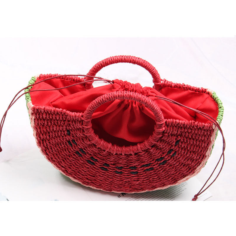 Handcrafted Basket Bag in Watermelon Design Stornfield