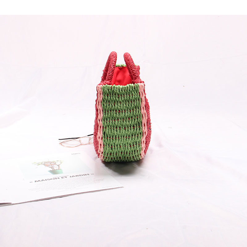 Handcrafted Basket Bag in Watermelon Design Stornfield