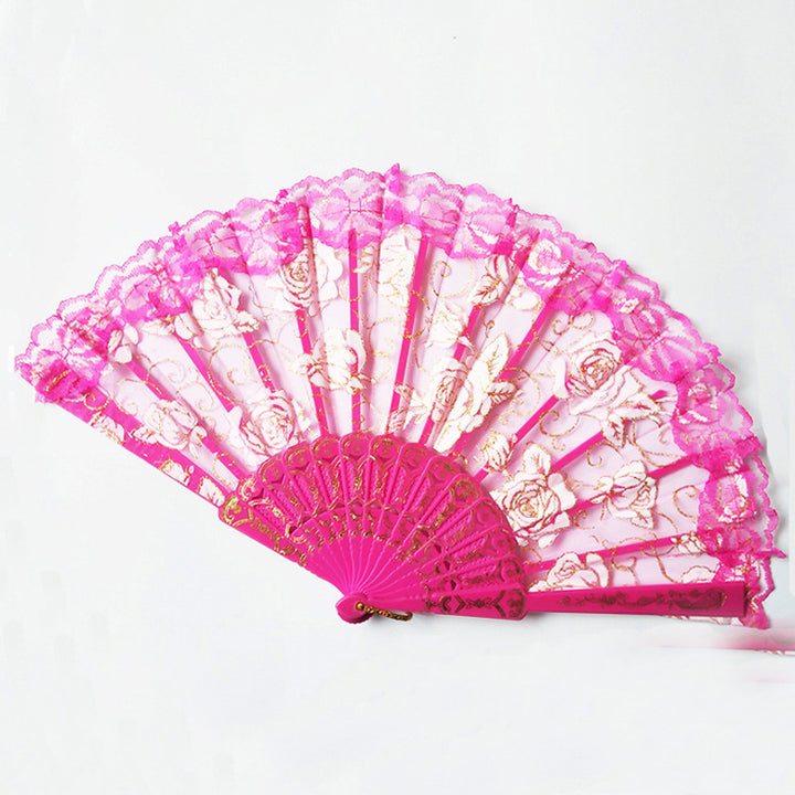 Ladies' Fan with Floral Lace Designs Stornfield