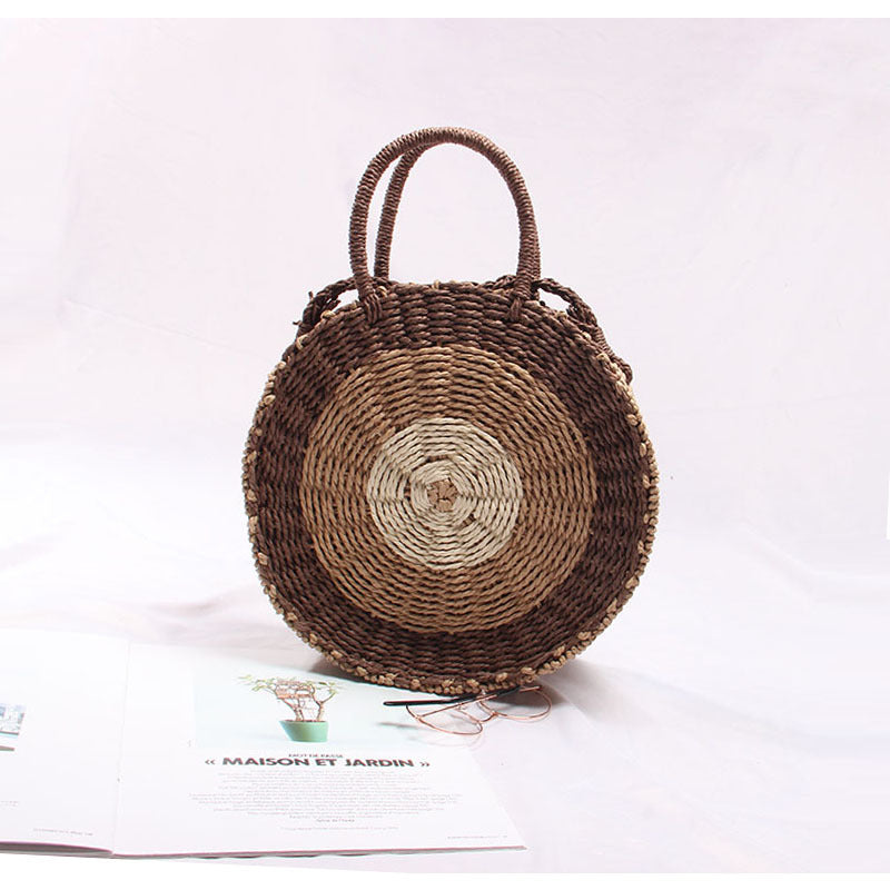 Handcrafted Round Wicker Bag Stornfield