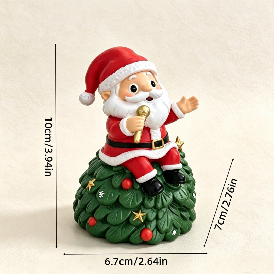 Musical Christmas Figurine, Santa Claus Design