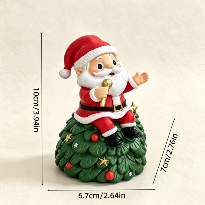 Musical Christmas Figurine, Santa Claus Design