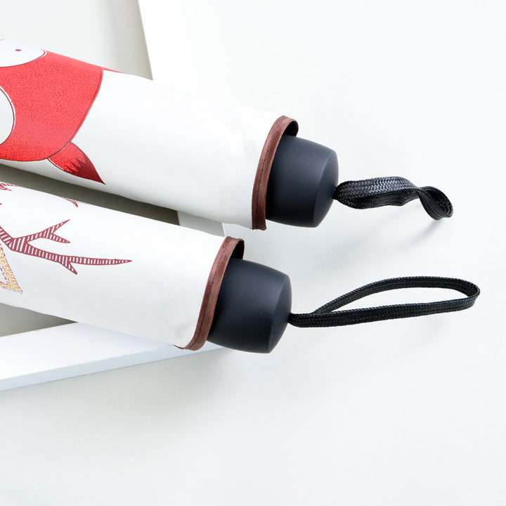 Ladies folding umbrella with casual smile design Stornfield