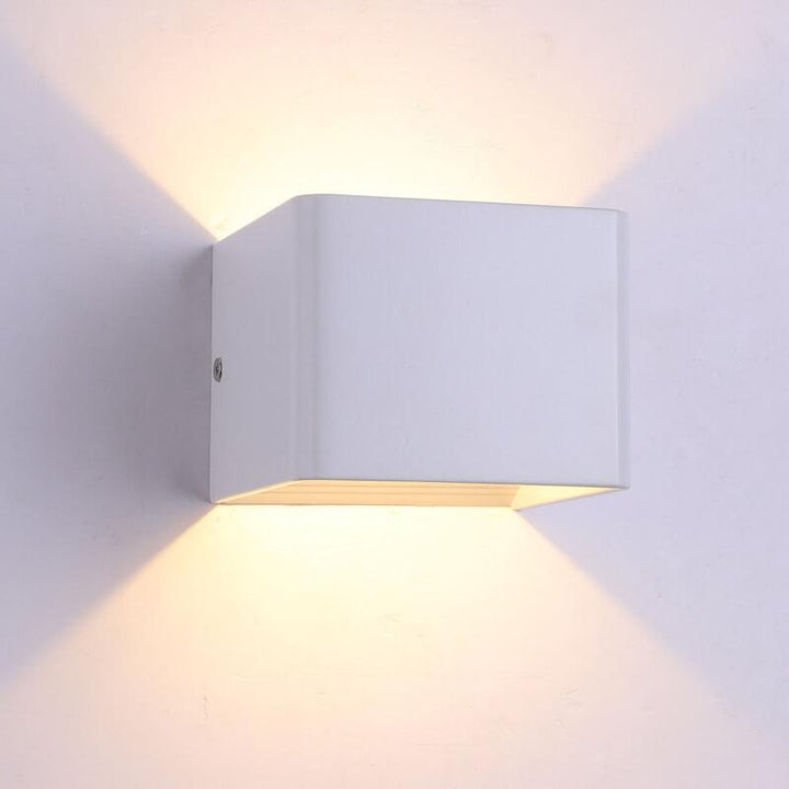 Modern LED Mini Square Wall Lamp | Aluminum | Multifunctional Lighting for Living Room & Bedroom | Stornfield