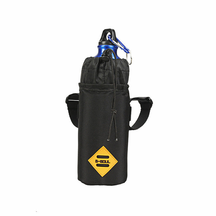 durable waterproof handlebar storage pouch with drawstring closure and reflective safety patch Stornfield