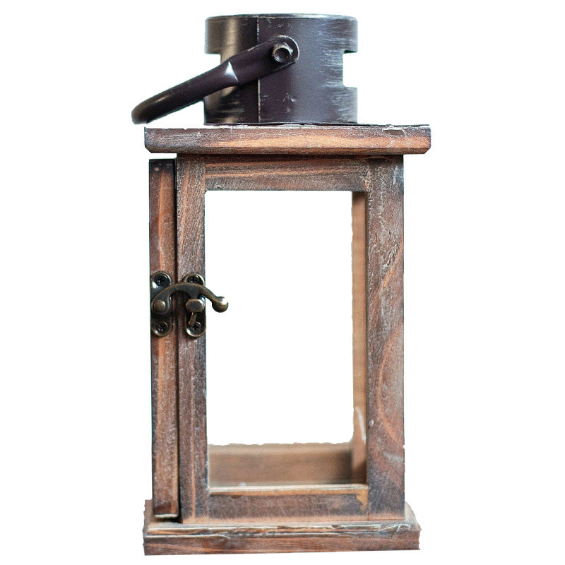Handcrafted Hexagonal Wooden Lighthouse Tea Light Lantern Stornfield