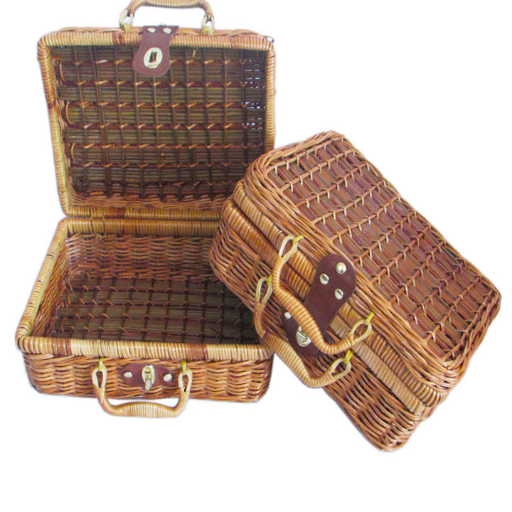 Handcrafted Wicker Storage Basket Set Stornfield