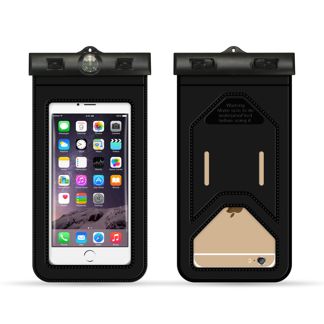 Waterproof smartphone case with card slot and integrated compass Stornfield