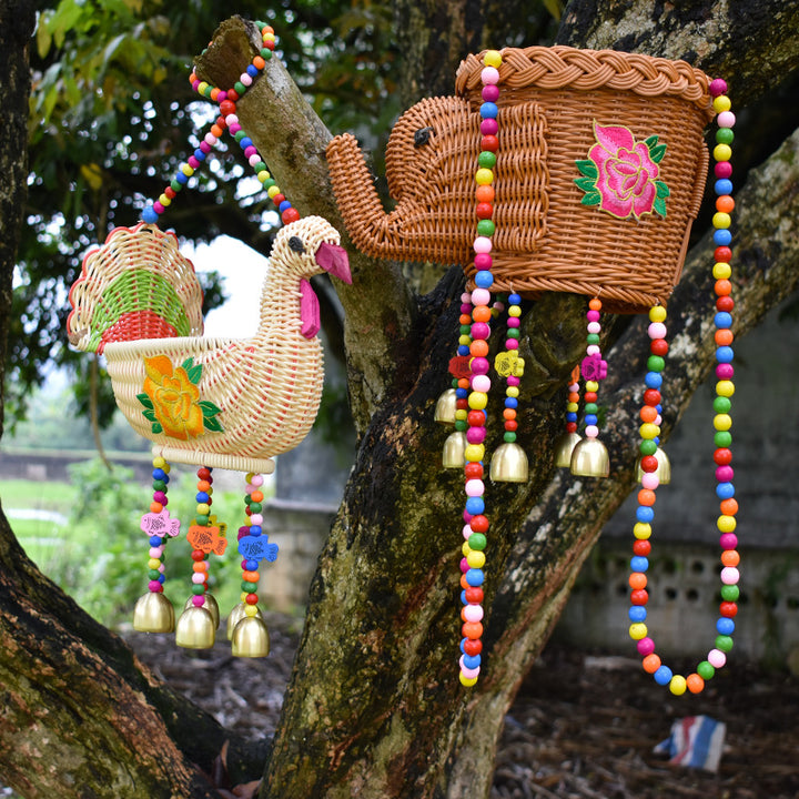 Decorative Animal-Shaped Woven Hanging Basket Stornfield