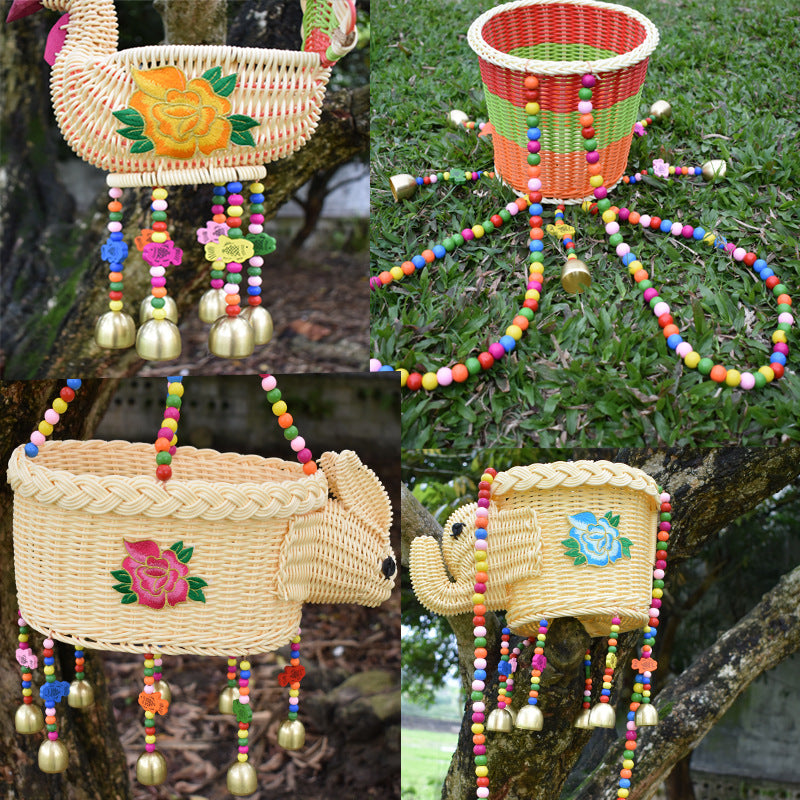 Decorative Animal-Shaped Woven Hanging Basket Stornfield