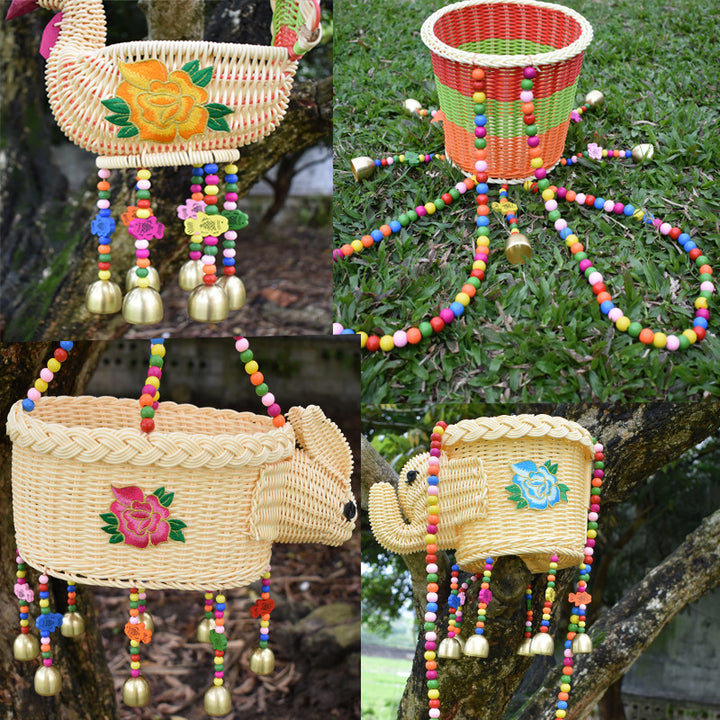 Decorative Animal-Shaped Woven Hanging Basket Stornfield