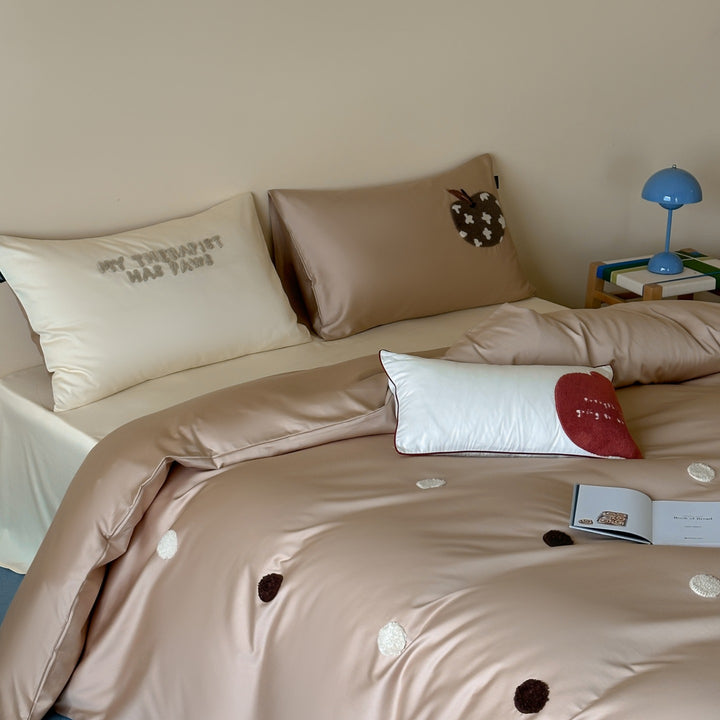 100s Long-staple cotton bedding set with embroidery