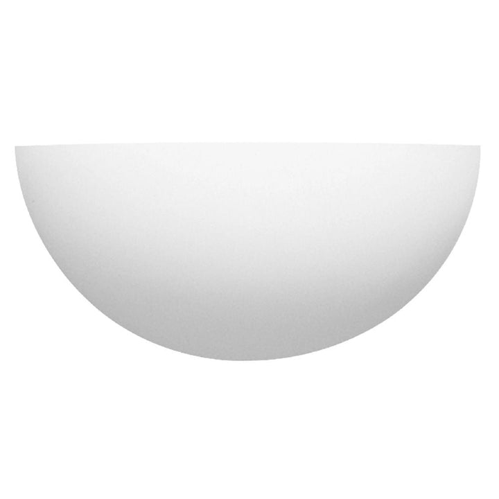 Stornfield | Vintage Half-Round Half-Moon Plaster Wall Sconce Paintable 30 cm