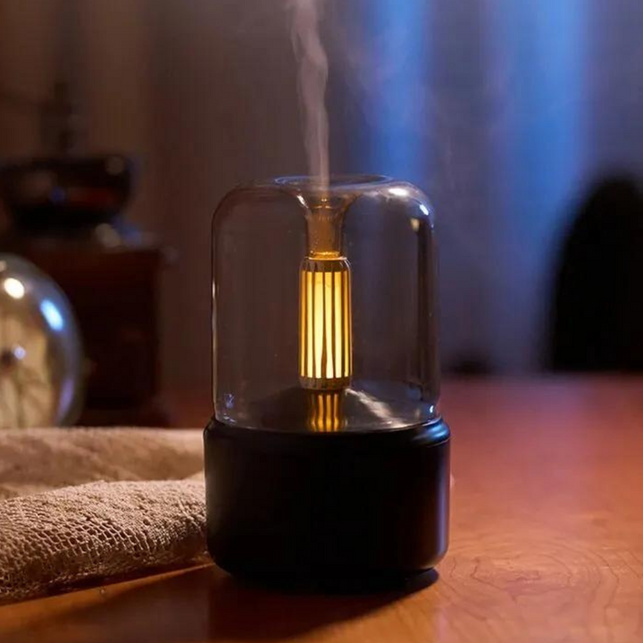 Stornfield | Retro Aroma Diffuser with Night Light - USB Essential Oil Humidifier for Home and Office