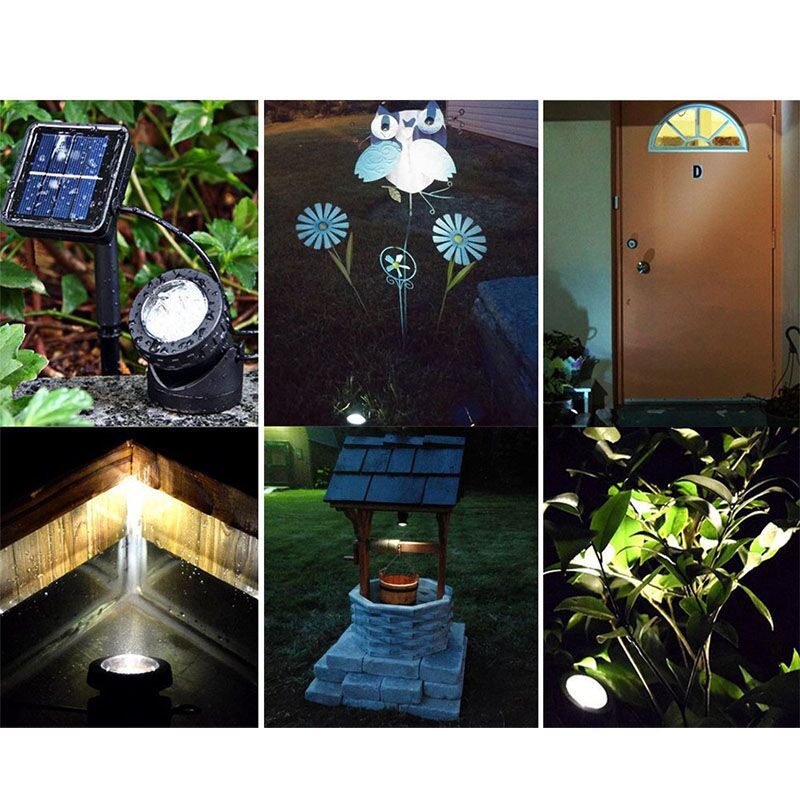 Adjustable Solar LED Landscape Spotlight With External Photovoltaic Panel And Extended Low-Voltage Cable Stornfield