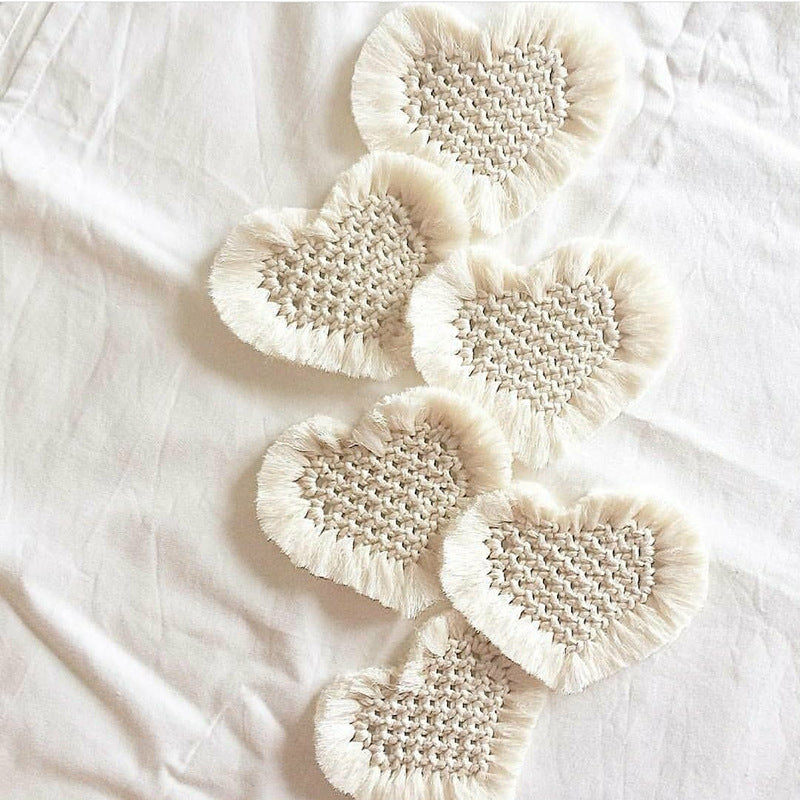 Decorative Macramé Heart-Shaped Trivet Stornfield