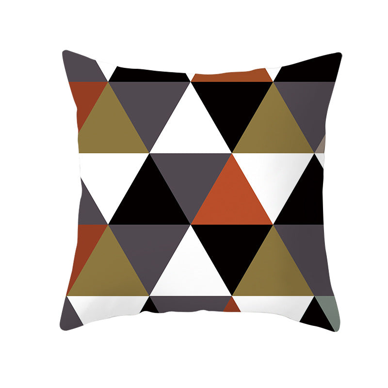 Decorative Tile-Pattern Throw Pillow Cover
