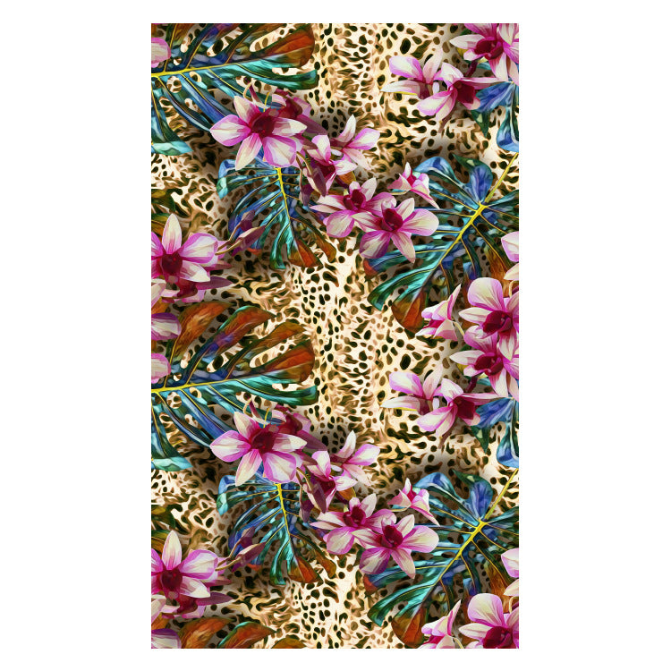 Beach towel with creative floral design Stornfield