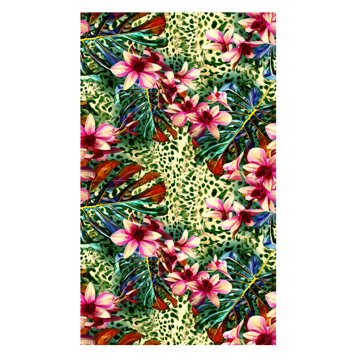 Beach towel with creative floral design Stornfield