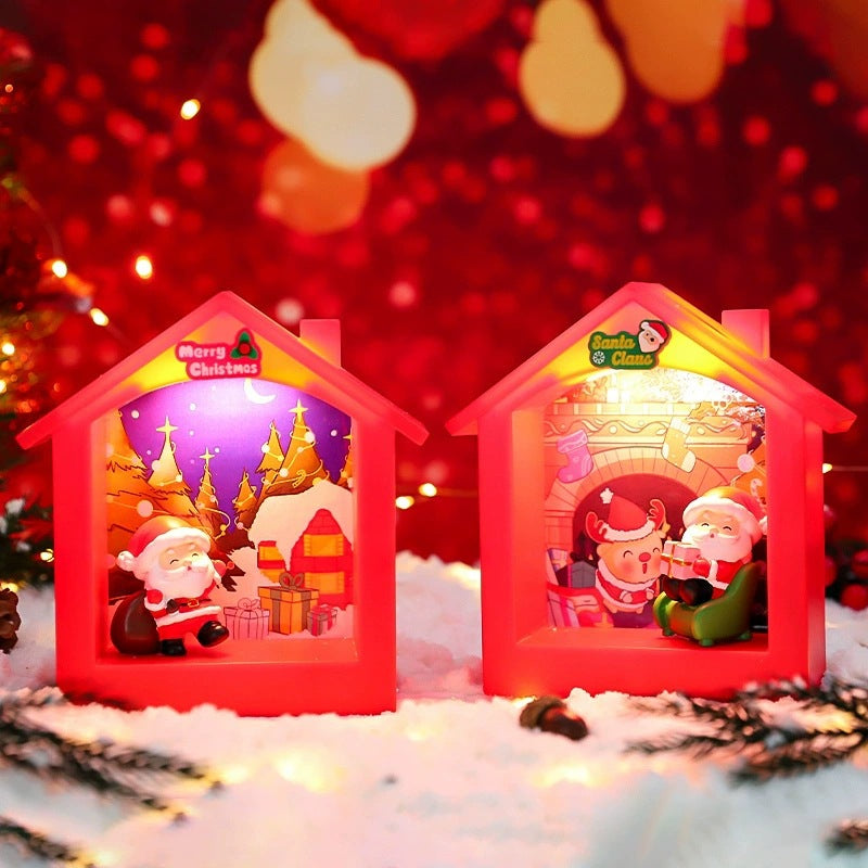 Christmas glass ball night light with star light