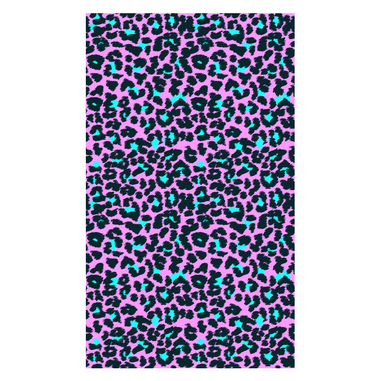 Beach towel with striking leopard motif and colorful accents Stornfield