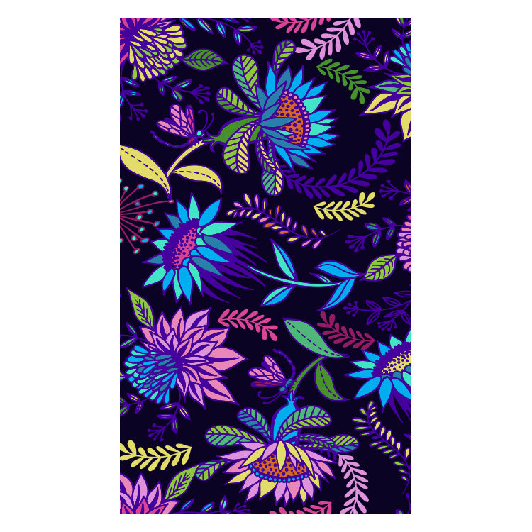 Beach towel with creative floral design Stornfield