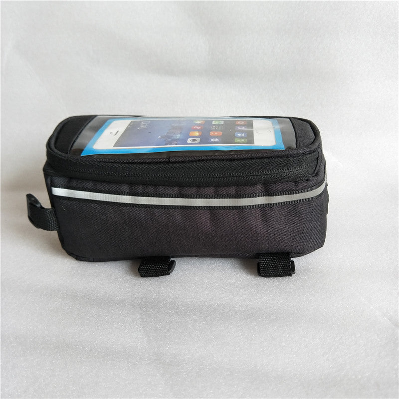 touchscreen top tube bike bag with waterproof compartment and reflective strip Stornfield