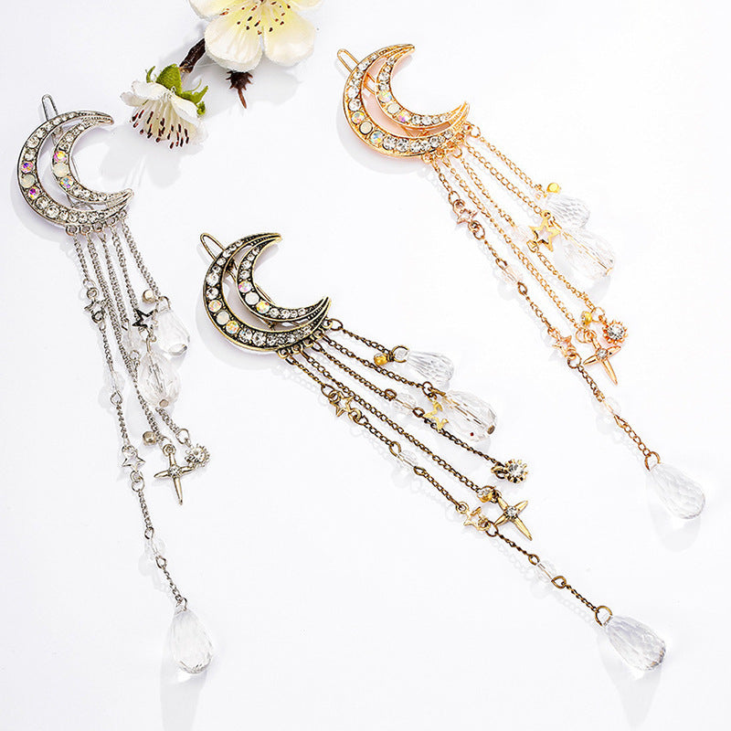 Celestial Moon-Inspired Dangle Brooch Stornfield