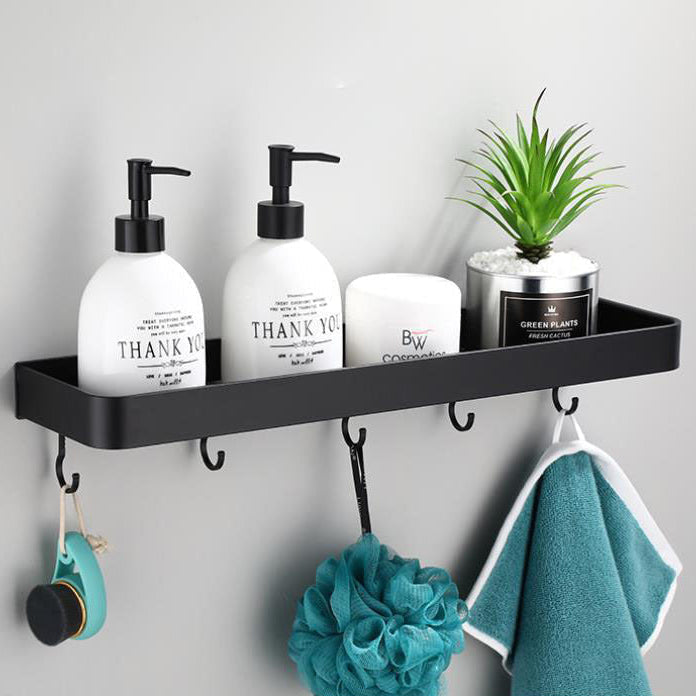 Kellan Wall-mounted Bathroom Shelf Black | Stornfield